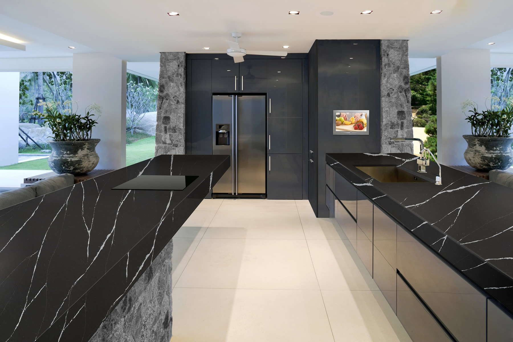 Itati Marmoleria - Silestone - Negro Marquina